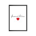 Ver imagem 4 de Kit 3 Quadros Família Amor e Fé 23,5X33,5 cm com Moldura
