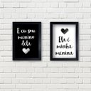 Ver imagem 1 de Kit 2 Quadros Ela é Minha Menina Eu sou Menino Dela 30X40 cm