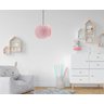 Luminária Pendente Rosa Queimado Fio Branco Quarto Menina - 2