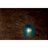 Luminária Lustre Pendente Madeira Azul Tiffany - Soquete E27 - 3
