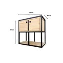 Ver imagem 6 de Nicho de Parede Estilo Industrial Ferro e Madeira Modelo 05