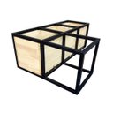 Ver imagem 3 de Nicho de Parede Estilo Industrial Ferro e Madeira Modelo 02