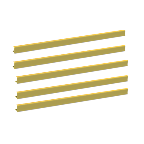 Kit Com 50 Portas Etiquetas - 92 Cm - Com Acrílico - Amarelo
