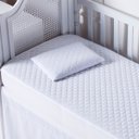 Ver imagem 1 de Capa de Colchão Impermeável Matelada para Berço Nacional e Americano Anti Xixi Bebe 1,30x0,70- Branc