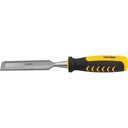 Ver imagem 3 de Formão Chanfrado 1" 25,4mm Vonder Aço Carbono Cabo Emborrachado Anatômico Pvc 260mm Entalhe Madeira