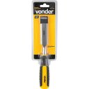 Ver imagem 4 de Formão Chanfrado 1" 25,4mm Vonder Aço Carbono Cabo Emborrachado Anatômico Pvc 260mm Entalhe Madeira