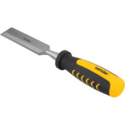 Formão Chanfrado 1" 25,4mm Vonder Aço Carbono Cabo Emborrachado Anatômico Pvc 260mm Entalhe Madeira - 2