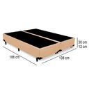 Ver imagem 2 de Cama Box Casal Bipartido Sintético Mega Cama Bege 138x188x42cm