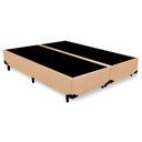 Ver imagem 1 de Cama Box Casal Bipartido Sintético Mega Cama Bege 138x188x42cm
