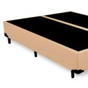 Ver imagem 3 de Cama Box Casal Bipartido Sintético Mega Cama Bege 138x188x42cm