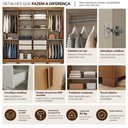Ver imagem 6 de Guarda Roupa Casal 8 Portas 4 Gavetas Layla Premium Casa 812