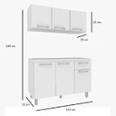 Ver imagem 4 de Cozinha Modulada 6 Portas 1 Gaveta Branca Lilies Móveis