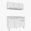 Ver imagem 2 de Cozinha Modulada 6 Portas 1 Gaveta Branca Lilies Móveis