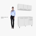 Ver imagem 5 de Cozinha Modulada 6 Portas 1 Gaveta Branca Lilies Móveis