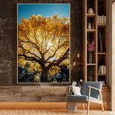 Ver imagem 1 de Quadro Decorativo Árvore Ipê Amarelo Vertical Sala Quarto Casa Escritório