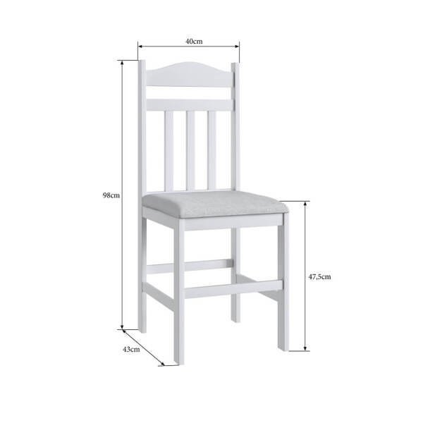 Conjunto Mesa Fixa 4 Cadeiras Branco Lilies Móveis - 6