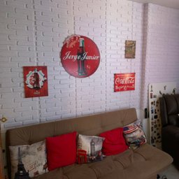 2 Placas 3D AutoAdesivas Revestimento de Parede Tijolo Rústico - 4 2 Placas 3D AutoAdesivas Revestimento de Parede Tijolo Rústico - 4