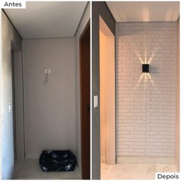 Placas 3D AutoAdesivas Revestimento de Parede Tijolo Rústico Kit com 3 - 5