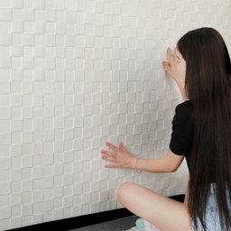 Kit 10 Placas Cubos 3d Autocolante 70 X 70 Espuma Lavável 4,9m² - 1 Kit 10 Placas Cubos 3d Autocolante 70 X 70 Espuma Lavável 4,9m² - 1