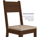 Ver imagem 6 de Kit 2 Cadeiras de Jantar Milano Base Amêndoa - Pallazio Cor:Bege