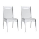 Ver imagem 5 de Conjunto Mesa com Base e 6 Cadeiras Mdf Branco Lilies Móveis