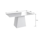 Ver imagem 4 de Conjunto Mesa com Base e 6 Cadeiras Mdf Branco Lilies Móveis
