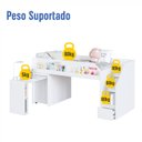 Ver imagem 7 de Cama Infantil Alta com Escrivaninha Multifuncional 230cm Infanto Completa Móveis