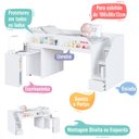 Ver imagem 6 de Cama Infantil Alta com Escrivaninha Multifuncional 230cm Infanto Completa Móveis