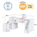 Ver imagem 5 de Cama Infantil Alta com Escrivaninha Multifuncional 230cm Infanto Completa Móveis