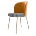Ver imagem 7 de Cadeira para Sala de Jantar Cozinha Estofada Gavi Arena L02 Couríssimo Whisky Pied Poule Lyam Decor