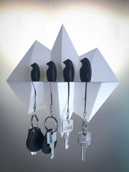 Porta chaves Iceberg com Chaveiros de Pinguins - 4