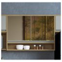 Ver imagem 1 de Armário Aéreo MDF 2 Portas Vidro Reflecta Off White Lilies