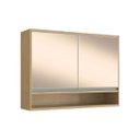 Ver imagem 2 de Armário Aéreo MDF 2 Portas Vidro Reflecta Off White Lilies