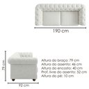 Ver imagem 3 de Sofa 2 Lugares Capitone Acorde 190 cm Pes MDF Boucle Tce 1010 Moll