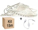 Ver imagem 1 de Mangueira Fita LED Chata 5050 15m Branco Frio 6mm 60 LEDS/m 110V