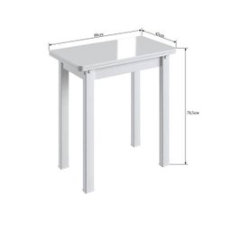 Mesa Tipo Dobrável em MDF Branca Lilies Móveis - 4