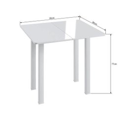 Mesa Tipo Dobrável em MDF Branca Lilies Móveis - 3
