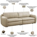 Ver imagem 5 de Sofá 4 Lugares para Sala de Estar Living Orgânico 276cm Eliot L06 Couro Bege Areia - Lyam Decor