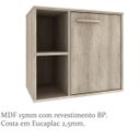 Ver imagem 3 de Gabinete para Banheiro 1 Porta Nichos Barrique Lilies Móveis