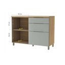 Ver imagem 2 de Balcão Cozinha Nesher Marquesa 1PTA 3GAVS 120cm Greige