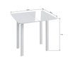 Mesa Dobrável MDF com 4 Banquetas Estofadas Branco e Preto - 5
