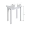 Mesa Dobrável MDF com 4 Banquetas Estofadas Branco e Preto - 6