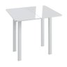 Mesa Dobrável MDF com 4 Banquetas Estofadas Branco e Preto - 3