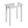 Mesa Dobrável MDF com 4 Banquetas Estofadas Branco e Preto - 4