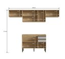 Ver imagem 5 de Armário De Cozinha Completo 4 Peças Casablanca A3495 Casamia 9 Portas E 2 Gavetas - Mel/off White