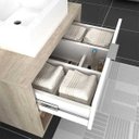 Ver imagem 3 de Gabinete para Banheiro 60 cm 1 Gaveta 1 Nicho Lilies Móveis