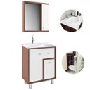 Ver imagem 2 de Gabinete pra Banheiro com Cesto para Roupas Branco e Palermo
