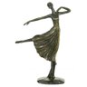 Escultura Decor Bailarina (bronze) 29cm Poliresina - 1