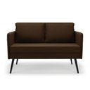Ver imagem 7 de Kit 01 Namoradeira e 01 Poltrona Suede Marrom