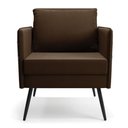 Ver imagem 6 de Kit 01 Namoradeira e 01 Poltrona Suede Marrom